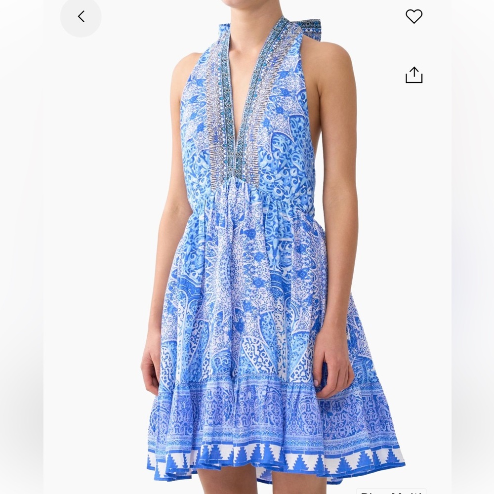 Camilla Blue Multi Mini Dress - Picture 2 of 5